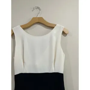 Vintage‎ Maggy London Colorblock Maxi Dress Black White Sheath Sz 4 thumbnail 6