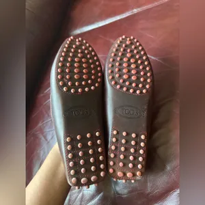 Tod's Brown Loafers with Pink Laces thumbnail 2