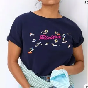 Anthropologie Maeve Riviera blue sweatshirt top thumbnail 1