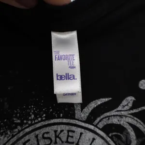 Bella Womens Black J.D. Heiskell & Co Graphic Tee Short Sleeve Slim Fit Small thumbnail 2