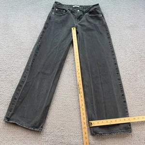 Levis Women W27 L30 Wide Leg Jeans Washed Black 100% Cotton A3566-0000 thumbnail 3