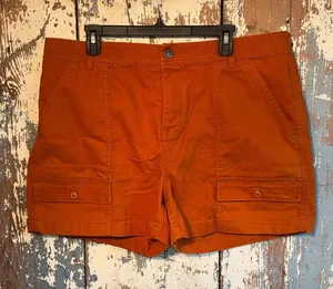 REI Co-op Trailsmith Hiking Outdoor Athletic Shorts women's size 16 orange thumbnail 1