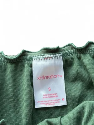 Target forest green bikini with lettuce hem thumbnail 4