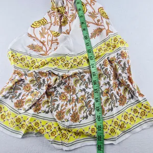 J. Crew NWT Open-back halter top in sunset rose block print Floral White‎ Size S thumbnail 11