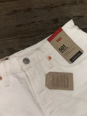 Levi’s 501 High-Rise Denim Jean Shorts White thumbnail 5