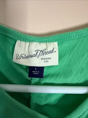 Universal Threads Bright Green Ruched Tank thumbnail 2