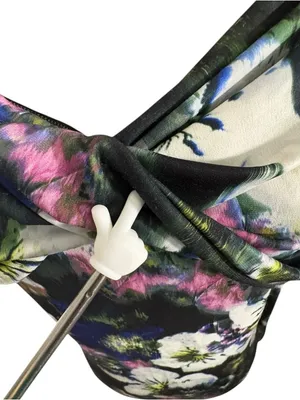 RACHEL Rachel Roy Floral Off Shoulder Top XL Twist Neck Long Sleeve thumbnail 11