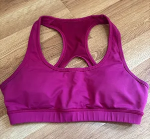 Women's Magenta Sports Bra - Comfortable Racerback Support thumbnail 1