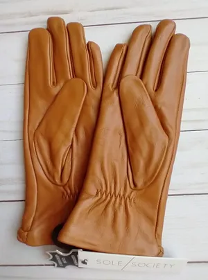 Sole Society Leather Gloves with Braided Trim NWT thumbnail 2