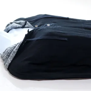 LRL Ralph Lauren Jeans Co Black Long‎ Sleeve Henley Hoodie Size M Y2K Activewear thumbnail 9