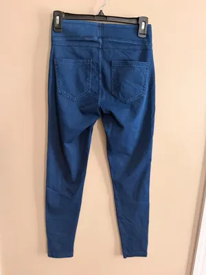 Halara Womens Small Blue High-Waisted Slim-Fit Stretch Pants With Pockets thumbnail 2