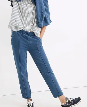 Madewell Indigo Terry‎ Tapered Sweatpants Size Large NEW thumbnail 1