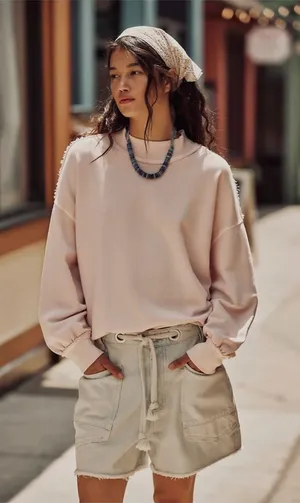 Free people we the three Palm Springs crewneck thumbnail 1