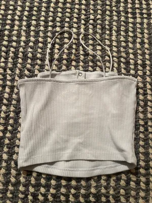 Aeropostale white ribbed crop top  thumbnail 3