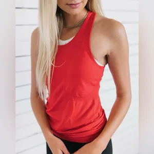 Zyia Active Copper Charged Tank Top Red Size XL Racerback Seamless Stretch Nylon thumbnail 1