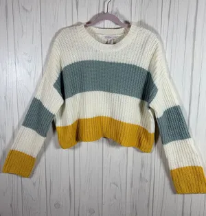 SINCERELY JULES Color Block Oversized Boxy Fit Long-Sleeve Sweater, Medium thumbnail 1