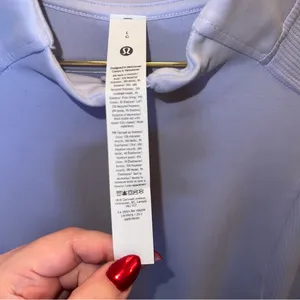 lululemon Softstreme‎ Long Sleeve Half-Zip Dress Lilac Smoke Sz L thumbnail 13