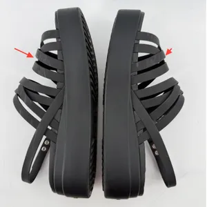 Crocs Brooklyn Strappy Low Wedge Sandal Black Women 10 Comfort Platform Y2K thumbnail 6