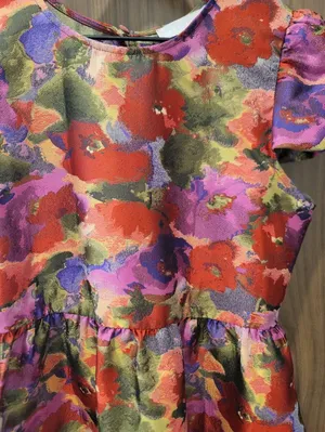Chelsea28 New Puff Sleeve Jacquard Minidress Coastal Cowgirl Fairy Sm thumbnail 5