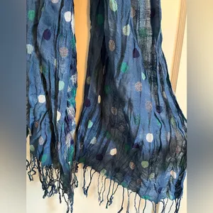 Polkadot scarf Blue thumbnail 2