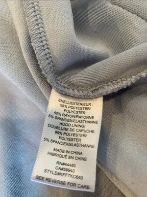 Tinsel Town Junior Women’s Medium Light Blue Cropped Full Zip Hoodie Sweatshirt thumbnail 6