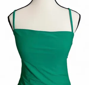 Relleciga OnePiece Swimsuit Sz L Green Spaghetti Straps Square Neck Beach Wear thumbnail 3