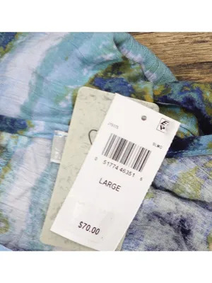 NWT J. Valdi Womens Striped Jumpsuit Swim Cover Up J15175 Blue Multi L thumbnail 5