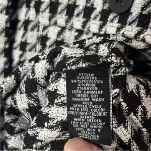 NWOT Sanctuary Ashley Jacket / Top Bouclé Houndstooth Size L thumbnail 13