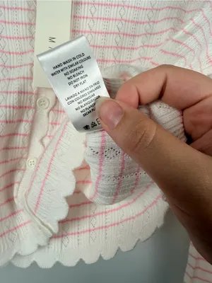 New Mable pink white knit cropped cardigan size medium thumbnail 5