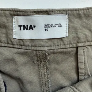 Aritzia TNA Surplus Cargo Pants Olive Green Wide Leg High Rise Women 10‎ 109819 thumbnail 10