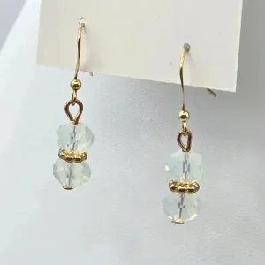 Gold Bead Clear White Dangle Hook‎ Boho Retro Earrings Fashion Jewelry E42 thumbnail 2