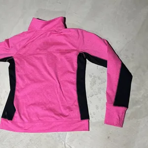 Victoria's Secret Pink and Black 1/4 Zip Pullover Reflective Jacket SZ Large EUC thumbnail 10