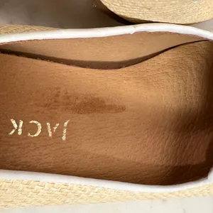 Jack Rogers Raffia‎ Loafers Natural Beige White Piping Smoking Slipper Flats thumbnail 7