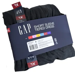 GAP Tiered Cotton Jersey T-Shirt Mini Dress Size XL Black Neutral Summer Party thumbnail 4