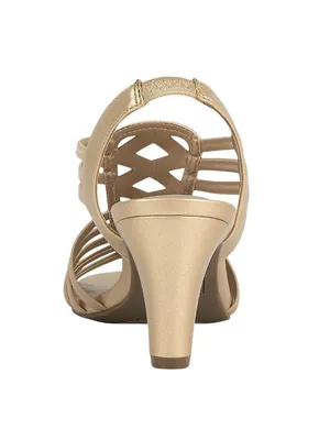 NWT Jones New York Strappy Slingback Dress Sandals JNY-DANELY Soft Gold 9M thumbnail 3