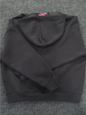 Edikted Oversized Charcoal Gray Hoodie with Silver Disco Graphic thumbnail 5