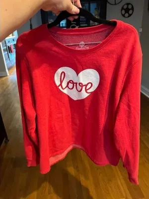 Positive tees heart red sweatshirt size‎ 3XL thumbnail 1