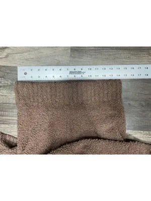 Skims Cozy Collection Pants S/M Small Medium Brown Teddy Knit Straight Leg thumbnail 7