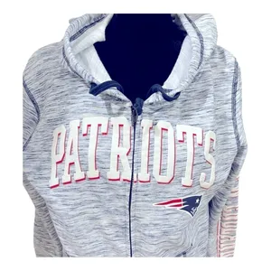 NEW ENGLAND PATRIOTS Women's Space-Dye Full-Zip Fleece Hoodie size M thumbnail 8