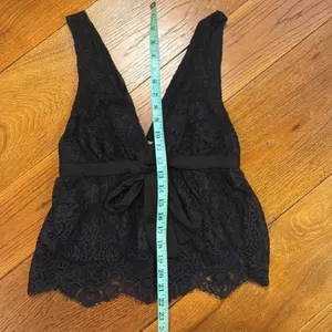 Free People Black Chante Lace Tank Top Size XS thumbnail 8