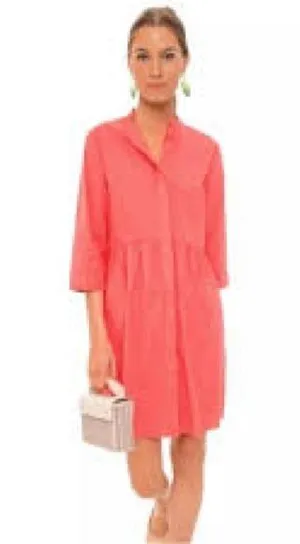 Tuckernuck Vibrant Coral Long Sleeve Dress thumbnail 1