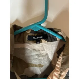 Madewell Cottontail‎ Camo Short Sleeve Button Tie Front Shirt Womens L thumbnail 3