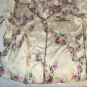 Zara Printed Piped Satin Shirt thumbnail 3