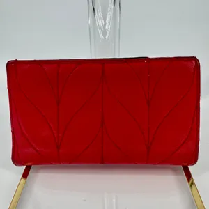 Kate Spade Briar Lane Mikey Wallet Red Quilted Cow Leather Gold One Size thumbnail 2