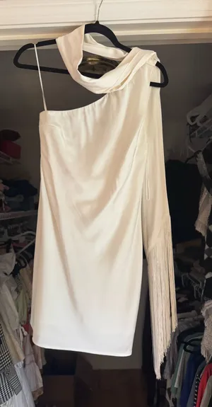 Abercrombie Scarf Slip Mini Dress White XS thumbnail 2