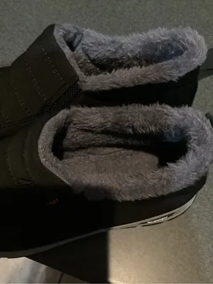 Womens Black Fleece-Lined Slip-On Shoes thumbnail 6