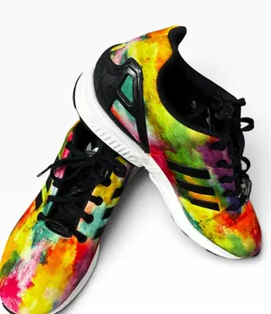 adidas Women's ZX Torsion Tie Dye Multicolor Athletic Shoe Size 7 thumbnail 1