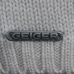 Geiger Cream Wool Cable Knit Mock Neck Sweater Basketweave White Austrian thumbnail 4