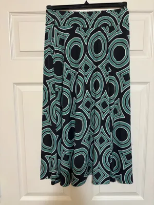Ave Cesar Midi Skirt with Abstract Geometric Circle and Diamond Pattern Multiple Size M thumbnail 2