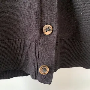 H&M black button down sweater jacket fitted and slightly cropped / Size XS thumbnail 6